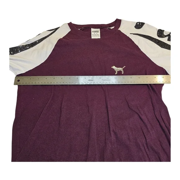 Pink by Victoria's Secret Plum Long Sleeve Top Medium - Picture 6 of 7